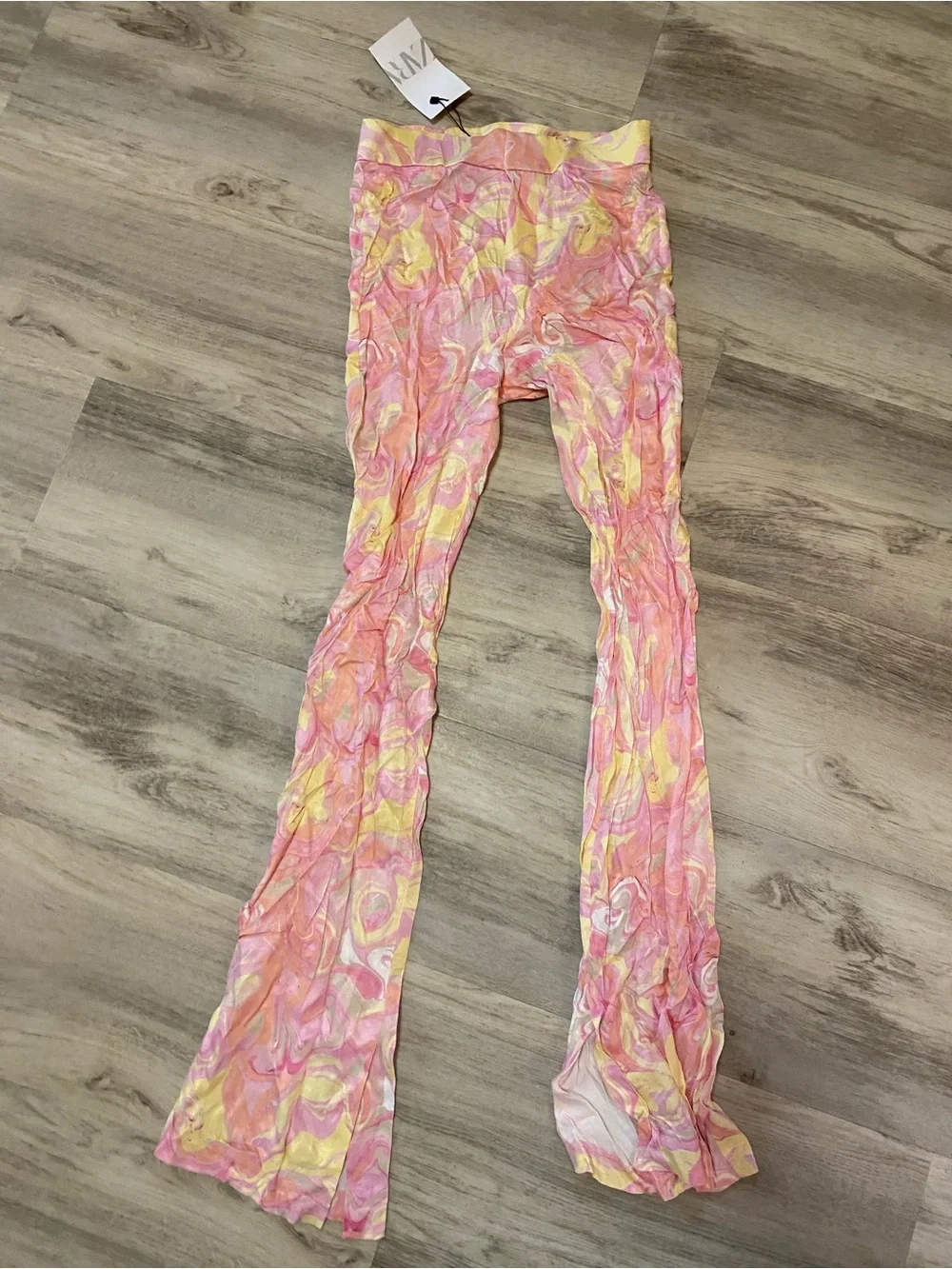 Zara Pastel Marble Pants- NWT